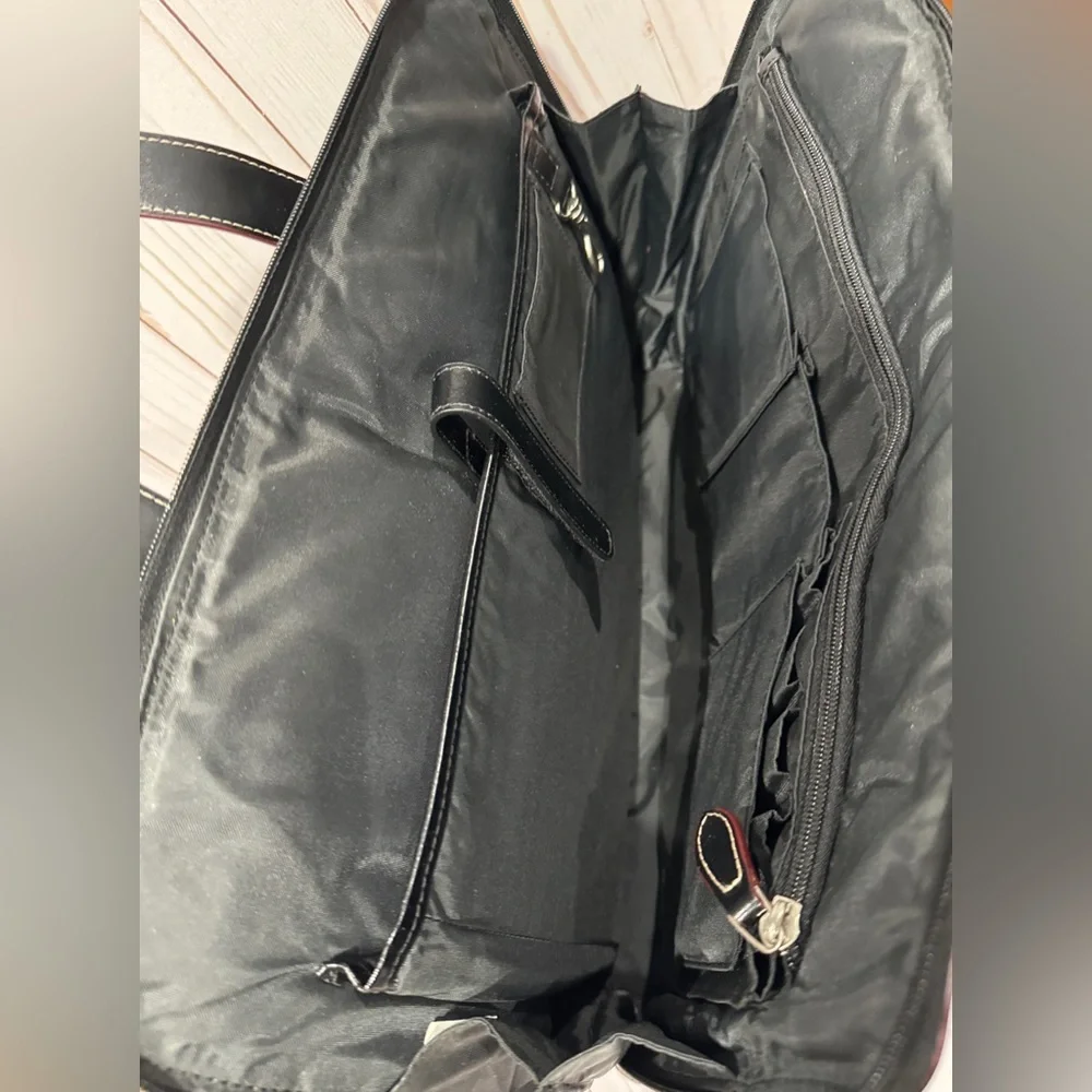 Samsonite Messenger Shoulder Bag Briefcase Black Multi Pockets Executive